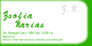 zsofia marias business card