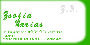 zsofia marias business card